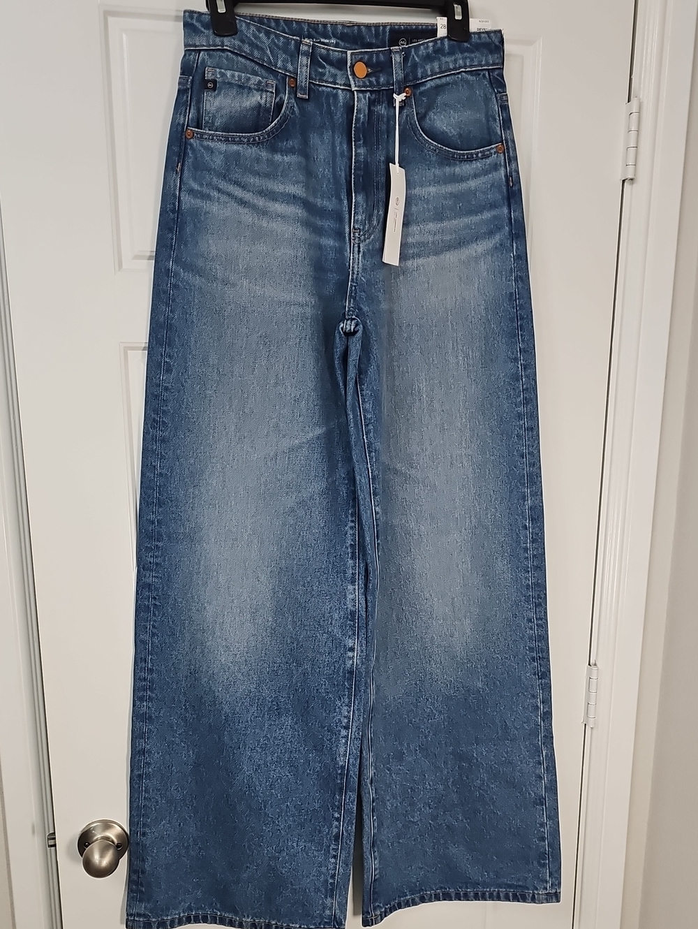 AG JEANS Deven High Rise Ultra Wide Leg Jeans Size 28 $215 NEW Denim